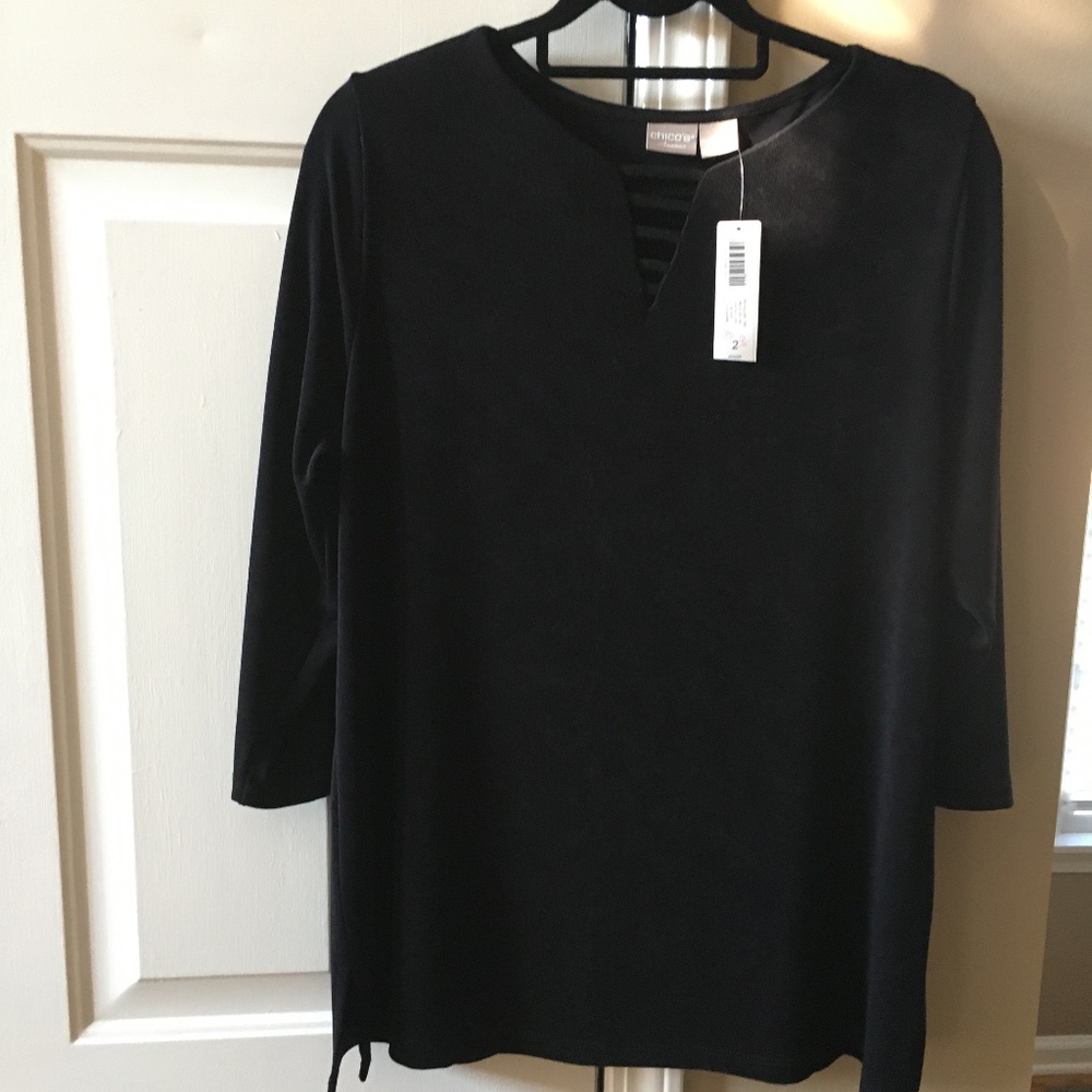 Chico's Travelers Neck Detail Top